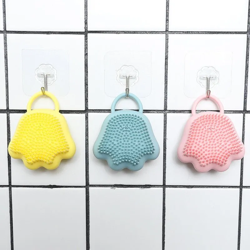 Pet Bath Brush With Shampoo Dispenser