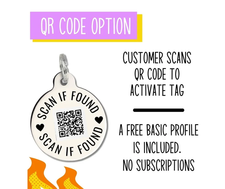 Pet Dog Tag with engraved QR Code - Mouthy Like My Mama - Black