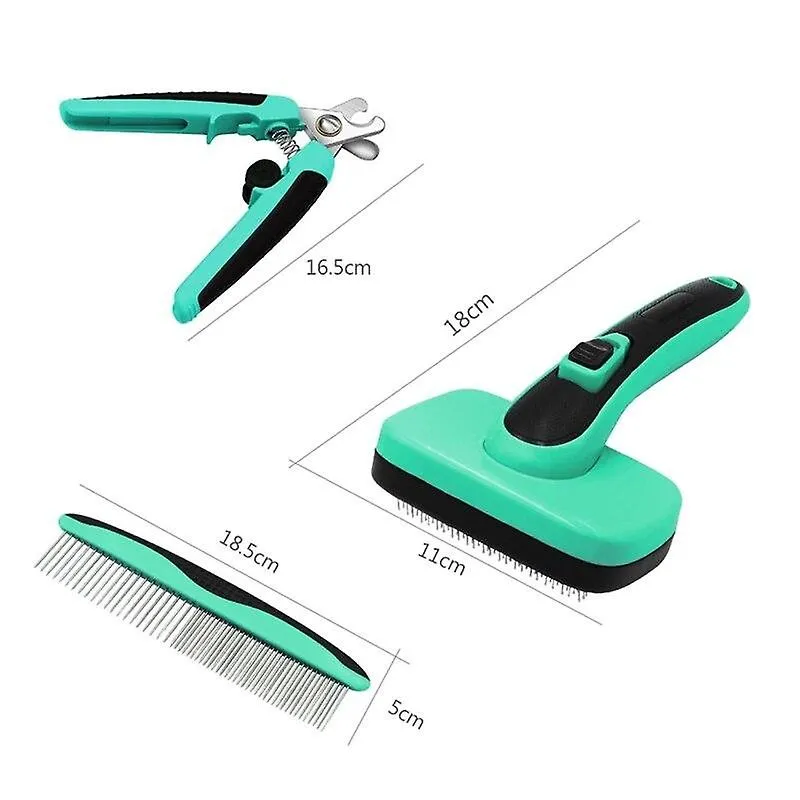 Pet nail tools dog cleaning brush dog comb cat nail clippers kits pet grooming tools