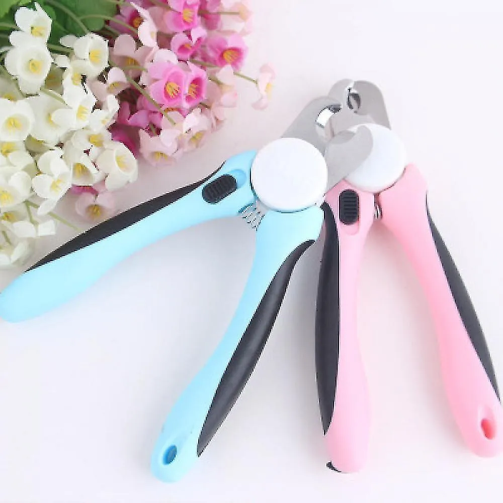 Pet nail tools large dog nail clippers and trimmer with safety guard pink
