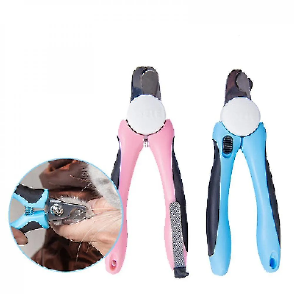 Pet nail tools large dog nail clippers and trimmer with safety guard pink