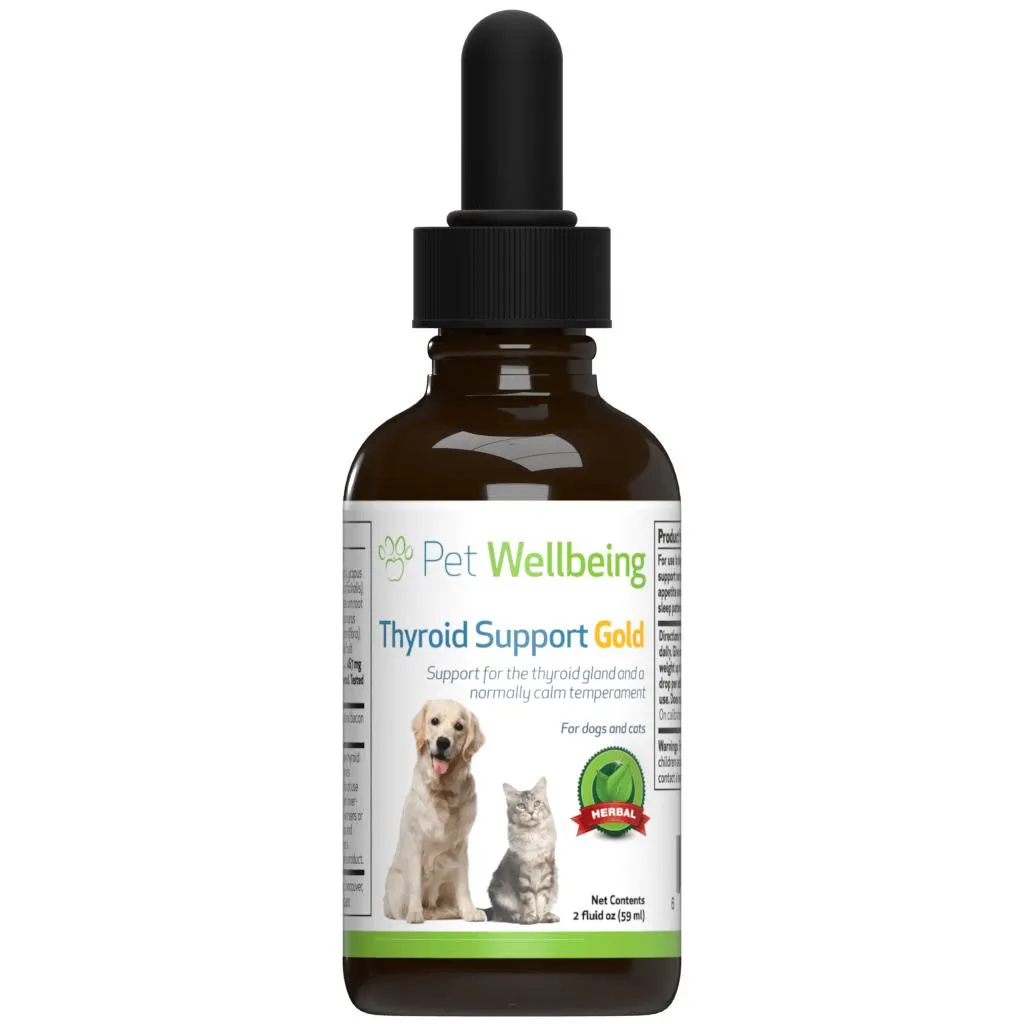 Pet Wellbeing Thyroid Support Gold - Dog Hyperthyroidism Support