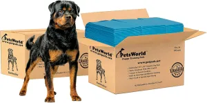 PetsWorld XL Dog Pee Pads 30"x36", 300-Count  Heavy Duty, Leak-Proof Potty Training Pads for Puppies & Large Dogs, Super Absorbent, Quick-Dry Disposable Pads with Odor Control
