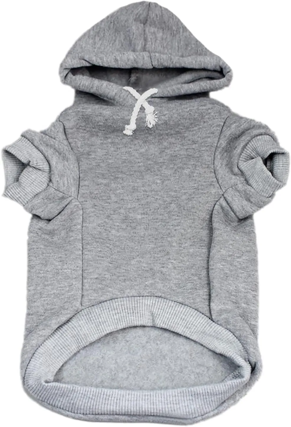 Ring Security Wedding Dog Hoodie Fleece Lined Pullover Sweatshirt with Leash Hole (Grey, Medium 433)