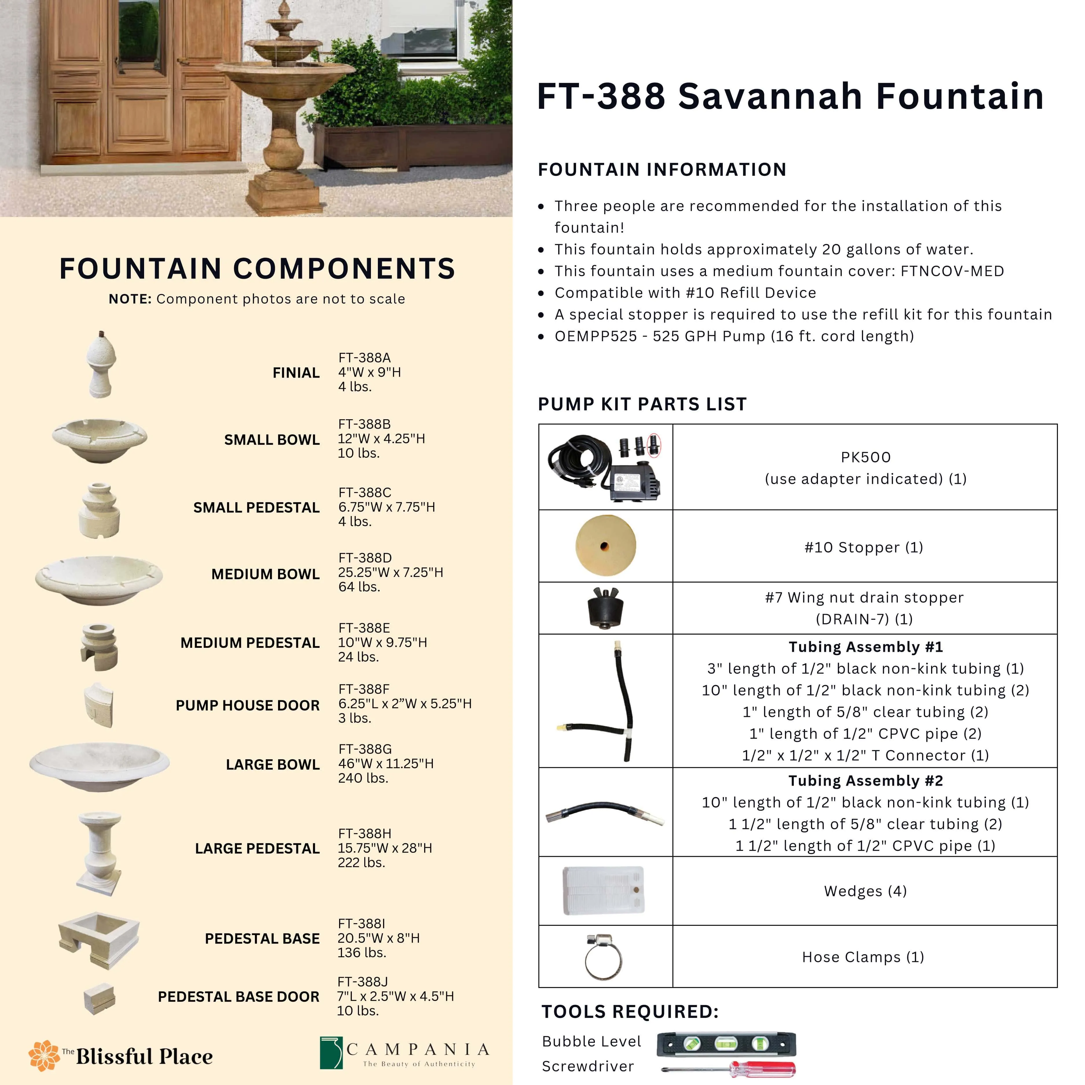Savannah Fountain Campania International