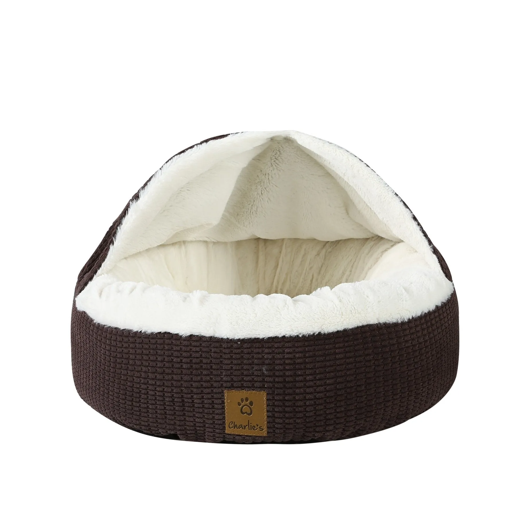 Snookie Hooded Pet Bed in Corncob