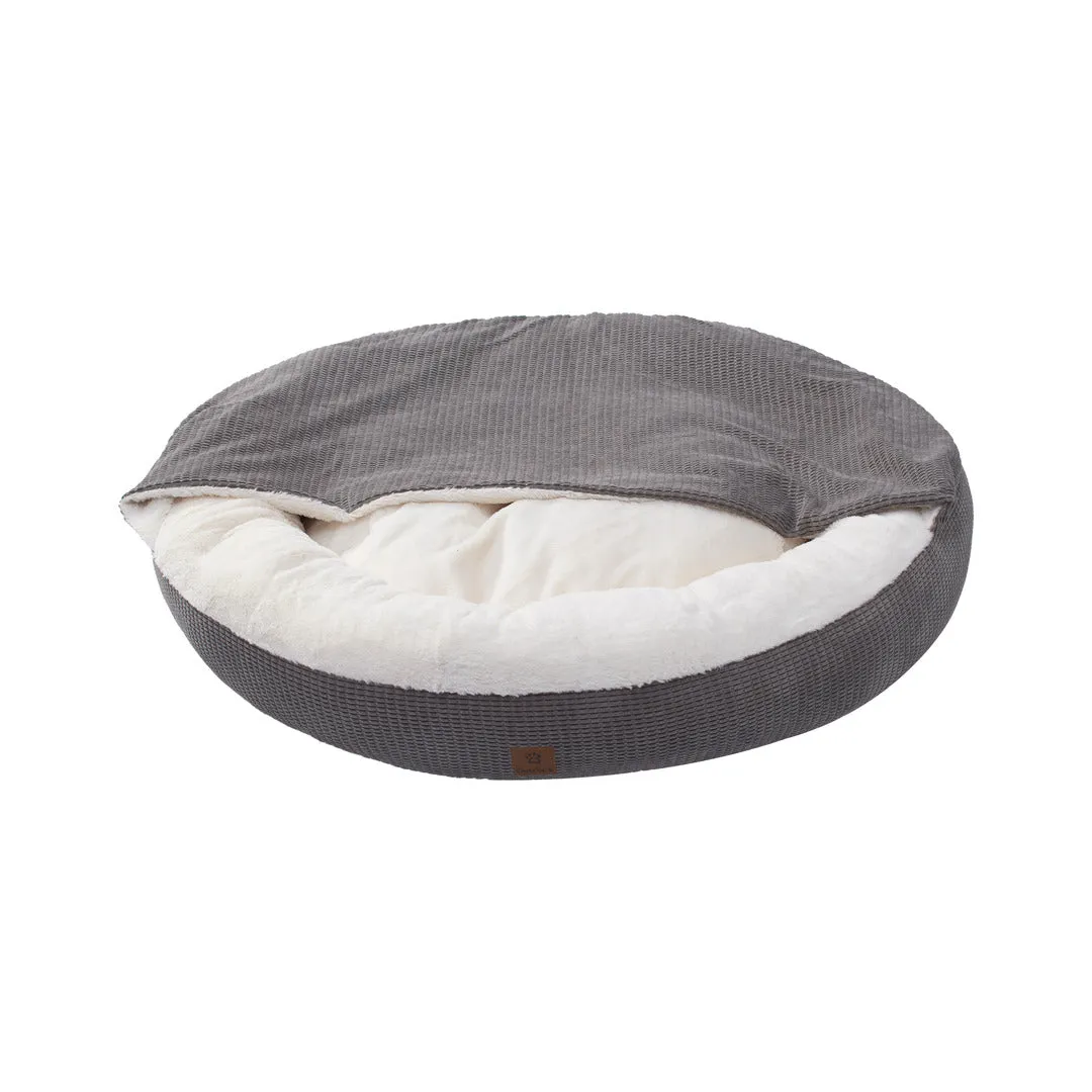 Snookie Hooded Pet Bed in Corncob