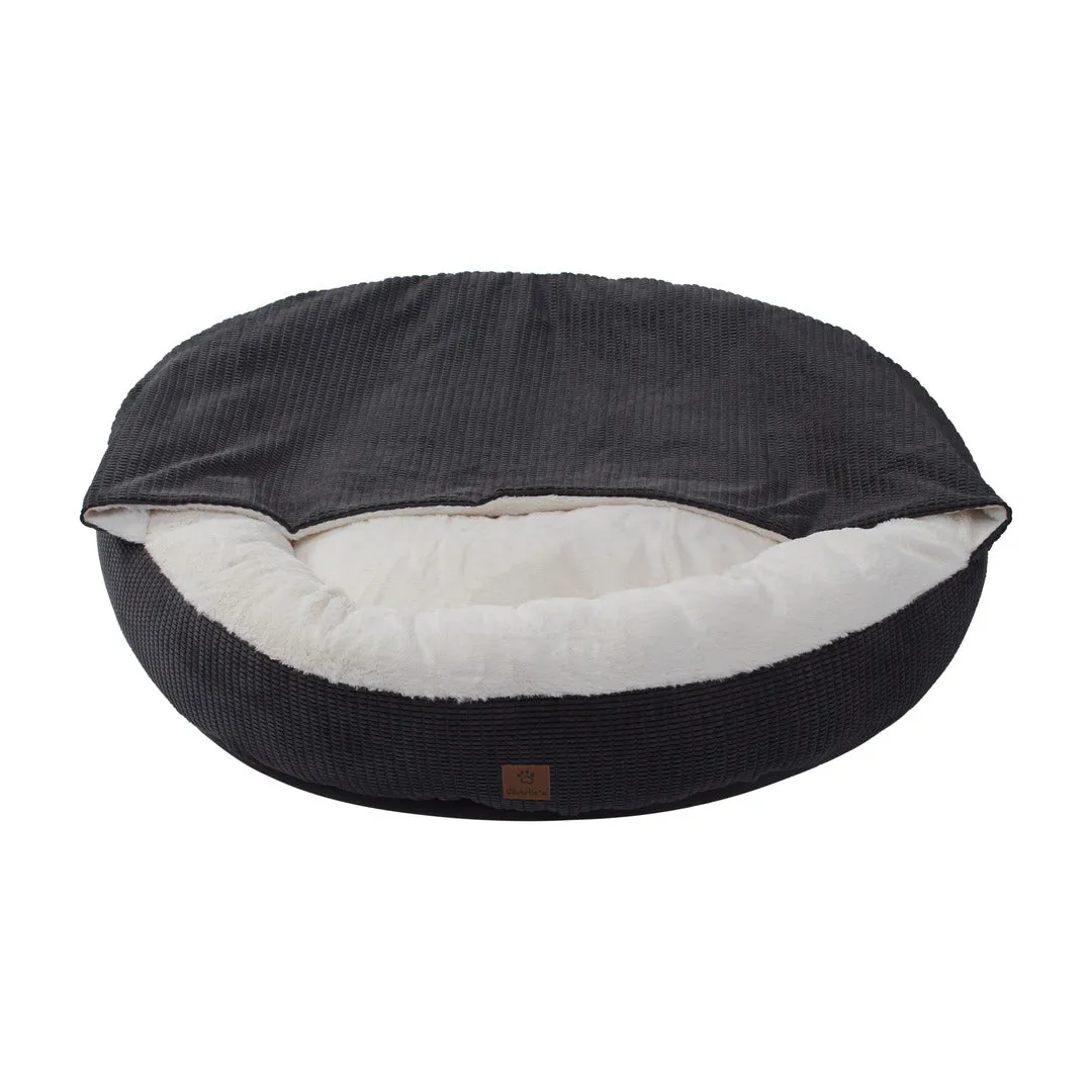 Snookie Hooded Pet Bed in Corncob