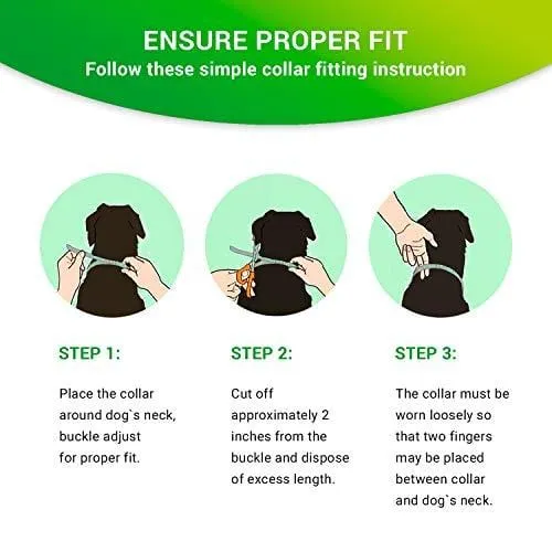 SOBAKEN Flea and Tick Prevention for Dogs, Natural Flea and Tick Collar for Dogs, One Size Fits All, 25 inch, 8 Month Protection, Charity