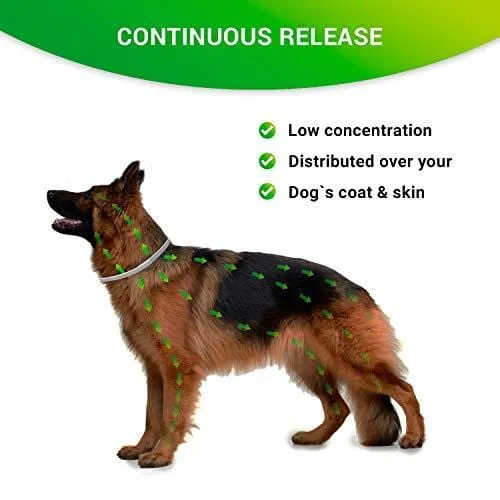 SOBAKEN Flea and Tick Prevention for Dogs, Natural Flea and Tick Collar for Dogs, One Size Fits All, 25 inch, 8 Month Protection, Charity