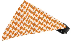 Sun Kissed Yellow Houndstooth Bandana Pet Collar Black Size 18