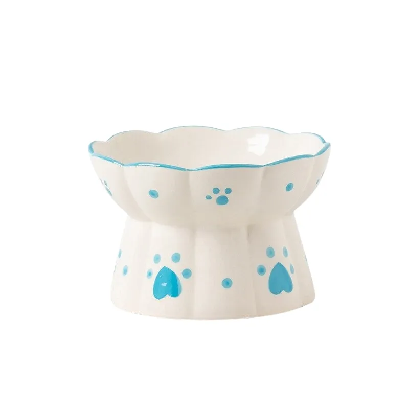 Sweetheart Ceramic Vintage Raised Cat Bowls