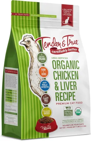 Tender & True Organic Chicken & Liver Recipe Cat Food, 7 lb