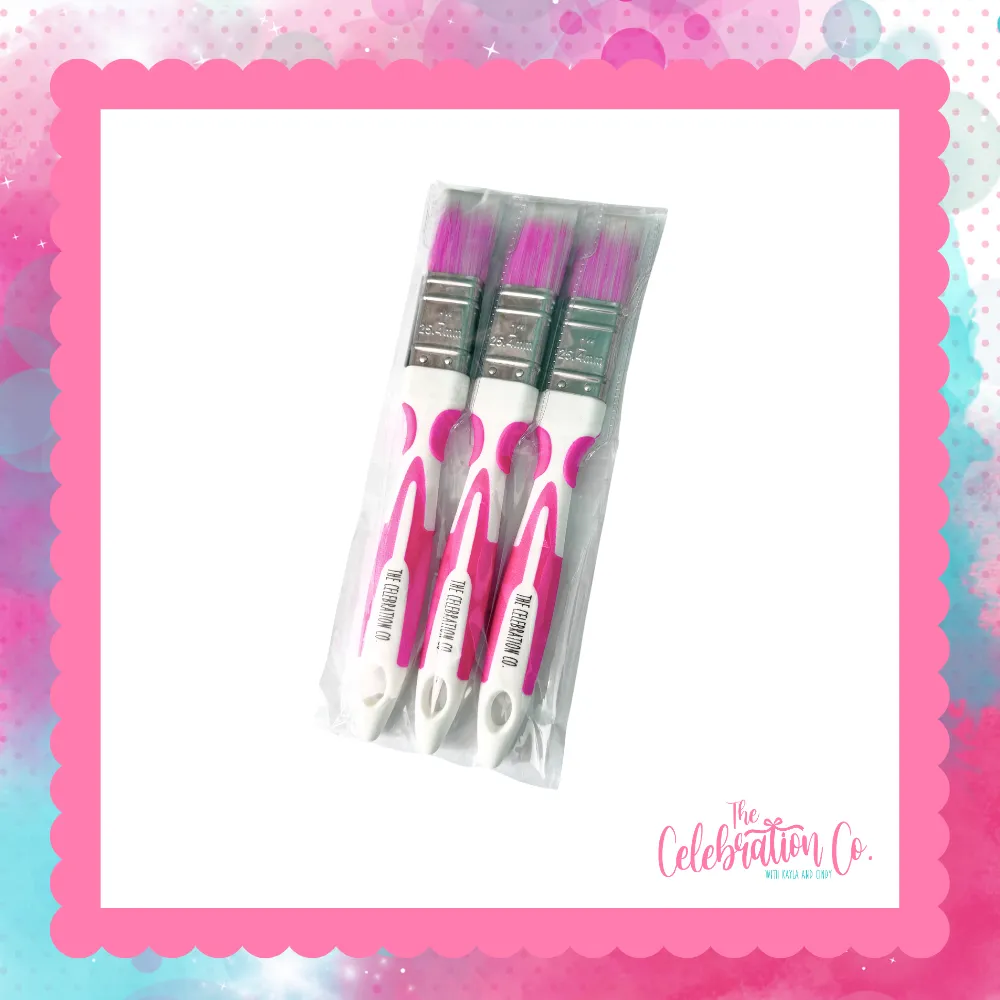 The Celebration Co. Soft Handle Paint Brush Set - Package of 3