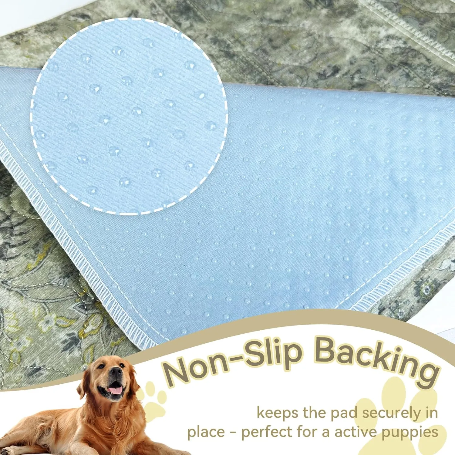 Washable Pee Pads for Dogs - Reusable Absorbent Puppy Training Pads, Leakproof or Indoor Outdoor Use