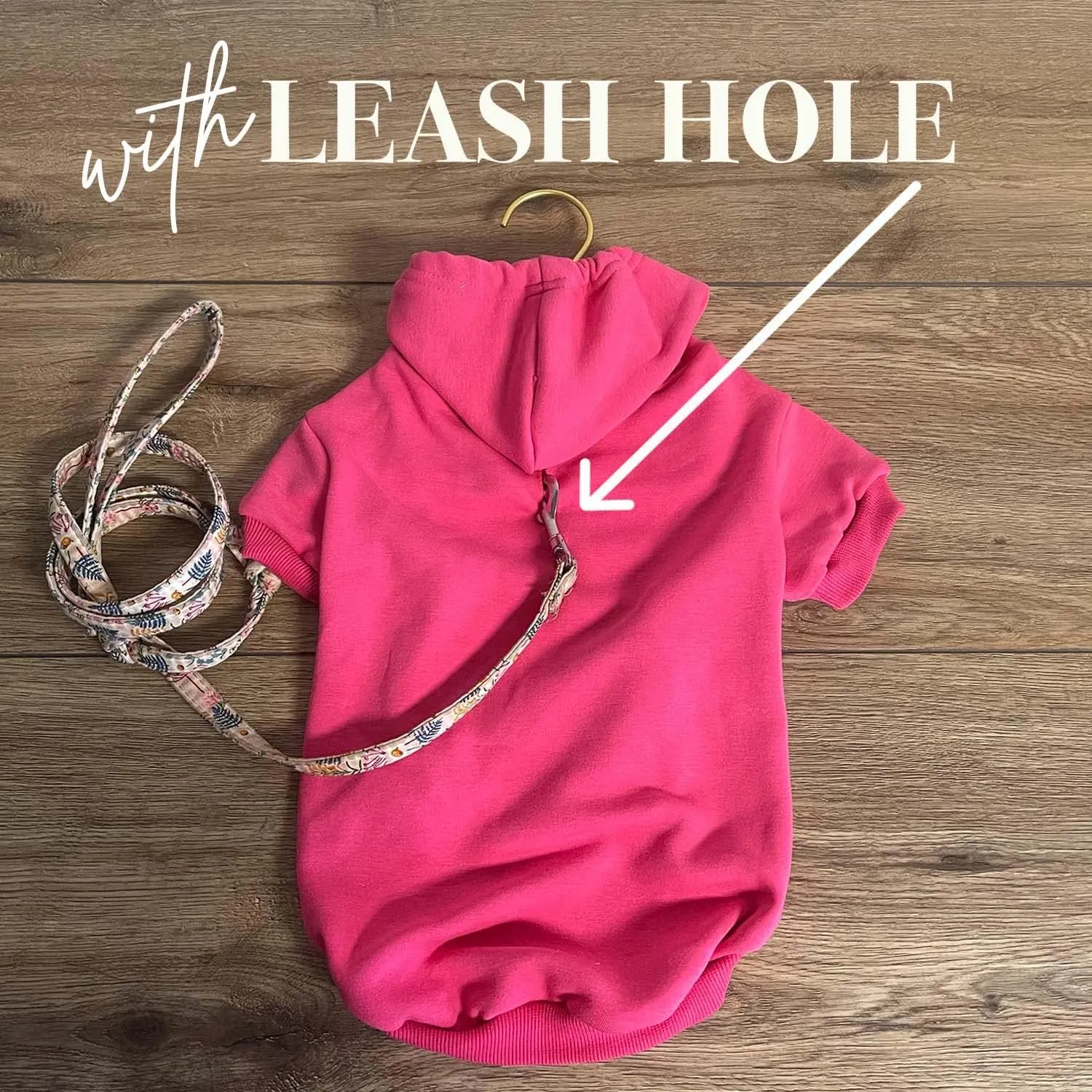 We Do Too Wedding Engagement Announcement Dog Hoodie Fleece Lined Pullover Sweatshirt with Leash Hole (Red, 4X-Large 81)